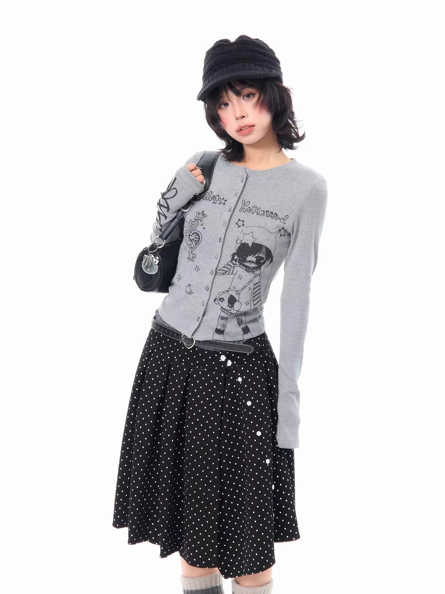 スリムフィット ショート丈トップス