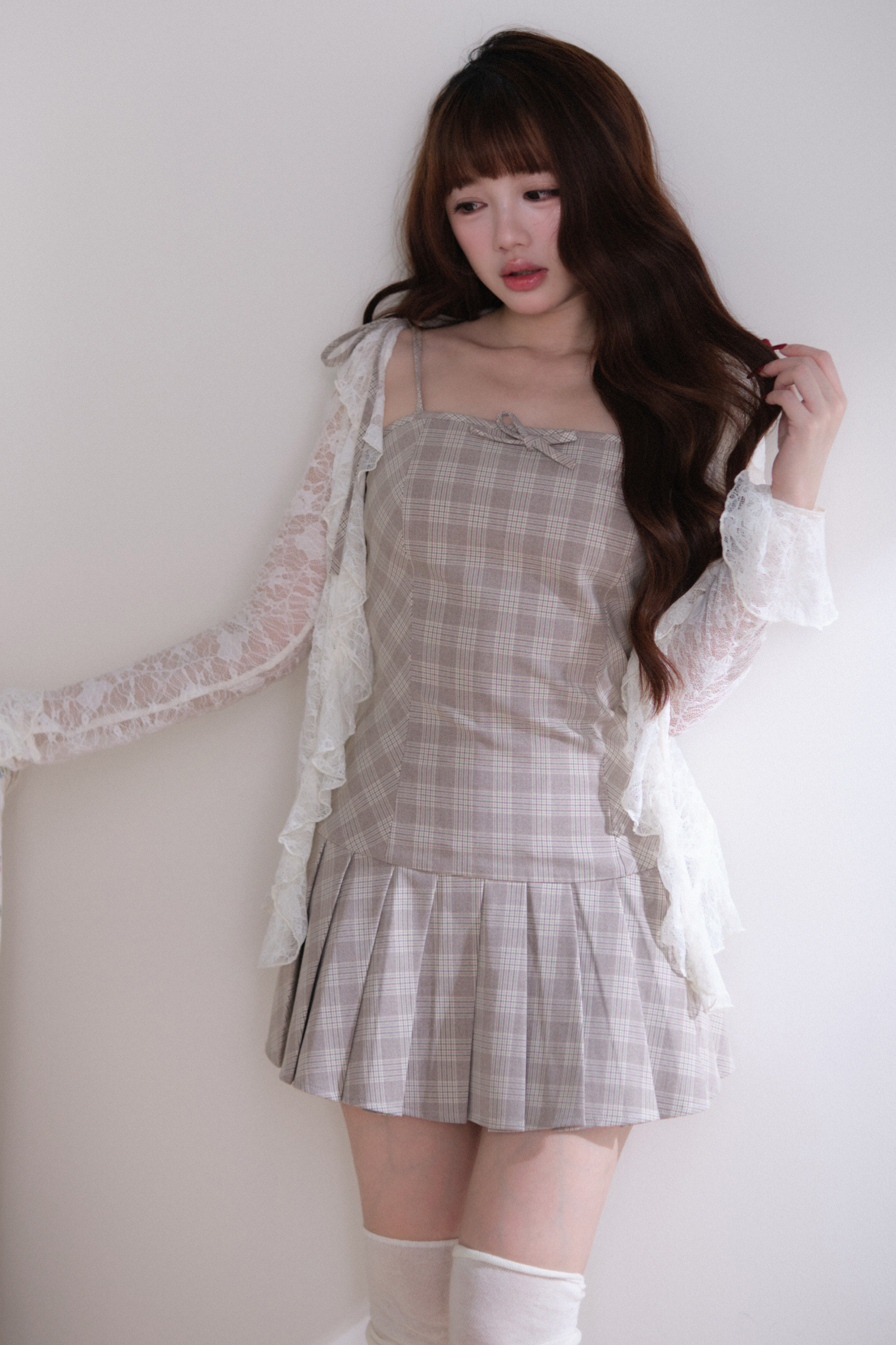 レーストップス+キャミソールスカート