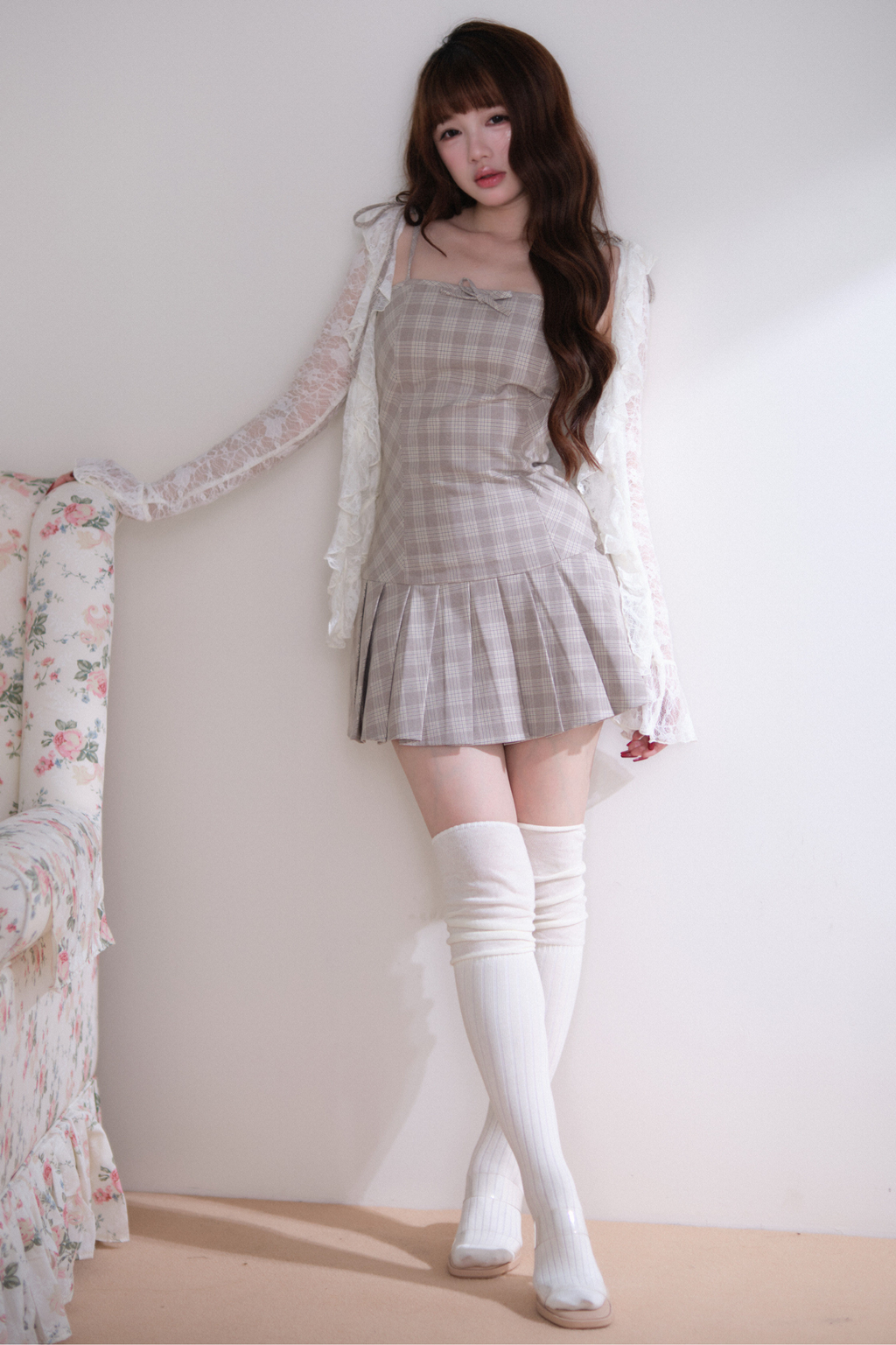 レーストップス+キャミソールスカート