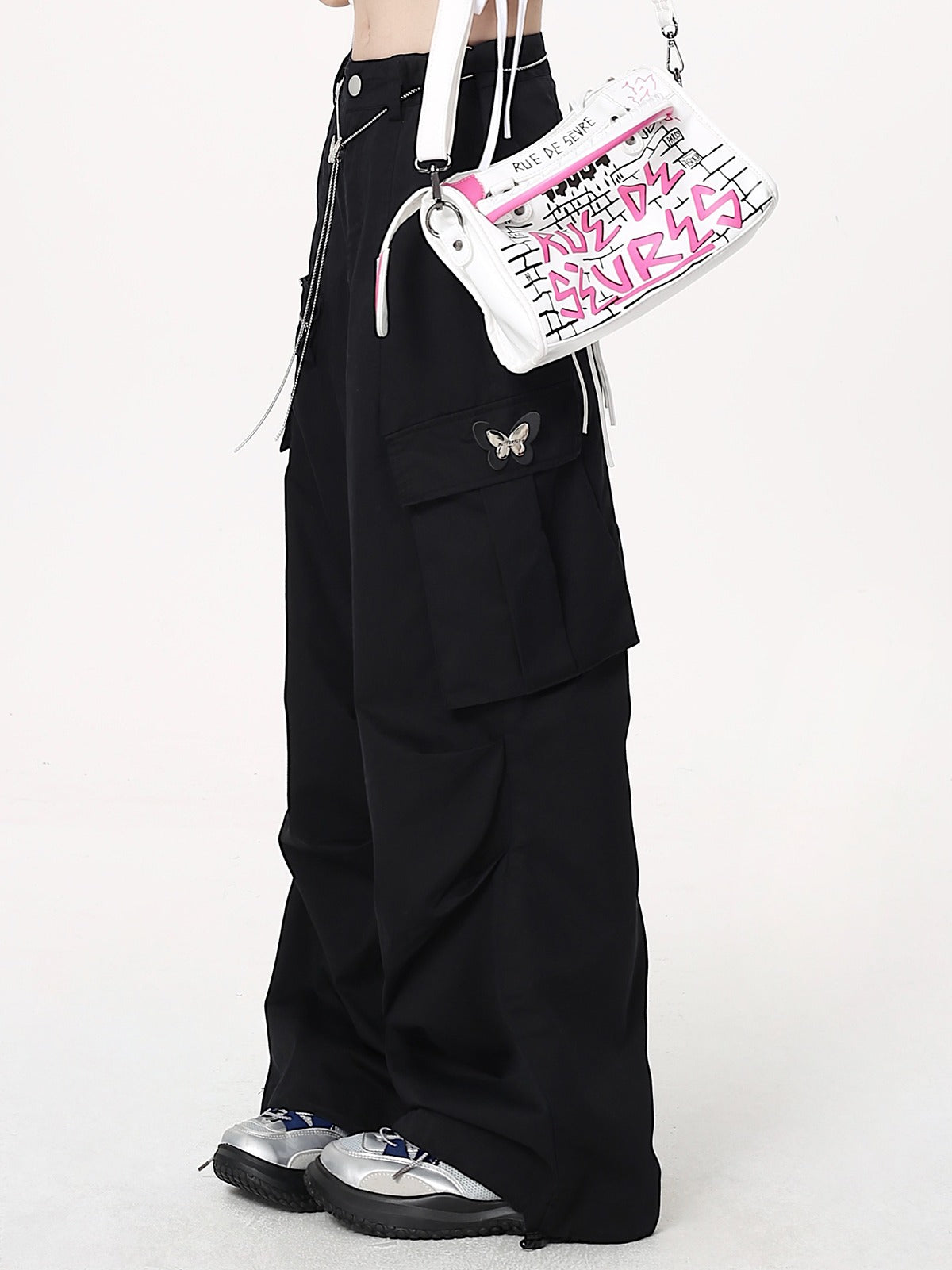 アメリカンスタイルのヴィンテージワークパンツ（ウエストチェーン付き）