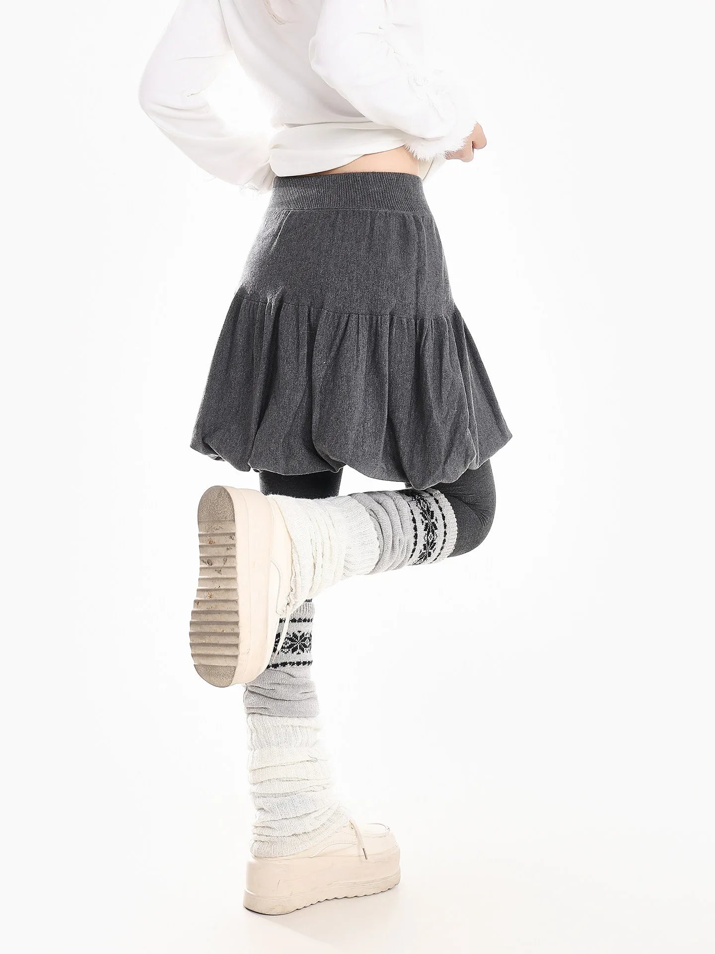 レトロ風 バルーン ミニスカート