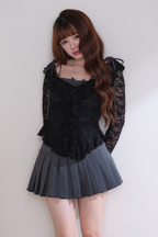 レーストップス+キャミソールスカート