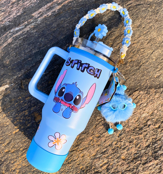 🔥40oz Stitch Stainless Steel Vacuum Insulated Tumbler