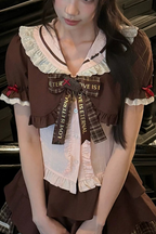 ストロベリーココアドールカラートップス+スカート